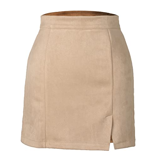 Amazon.com: Daysskk High Waisted Skirts for Women with Slit Faux
